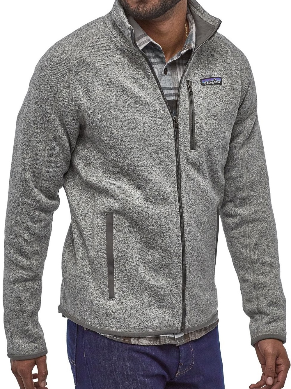 Patagonia Gray Heather Full-Zip Lightweight Fleece Jacket